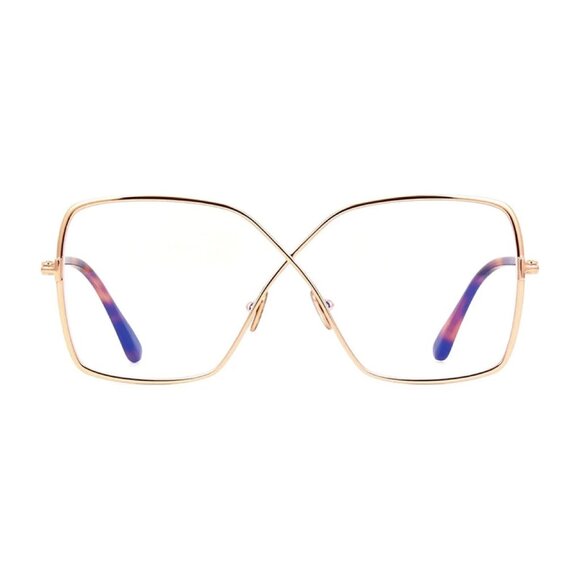 NEW TOM FORD FT5841-B/S 028 EYEGLASSES TF5841-B 028 GOLD WOMEN SQUARE EYEWEAR - Picture 2 of 3
